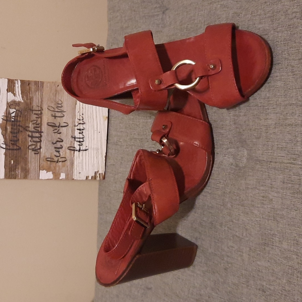 Red Tory Burch 4.5 Heeled Sandals